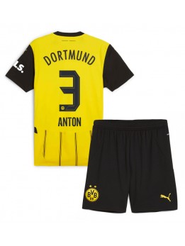 Borussia Dortmund Waldemar Anton #3 Dječji Domaci Dres kompleti 2024-25 Kratak Rukavima (+ kratke hlače)